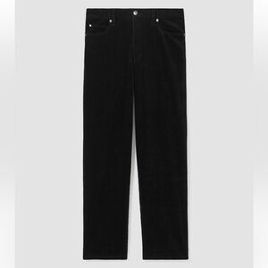 🌟EILEEN FISHER🌟 5 POCKET COTTON TENCEL STRETCH CORDUROY PANTS BLACK SZ 8